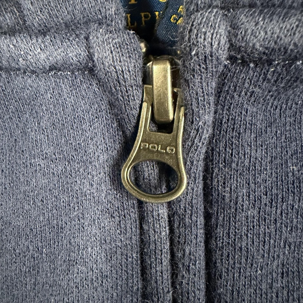 Polo Ralph Lauren Hoodie Kids 2T Navy Blue Fleece Full Zip Pony Logo Sweatshirt‎ - Picture 4 of 9